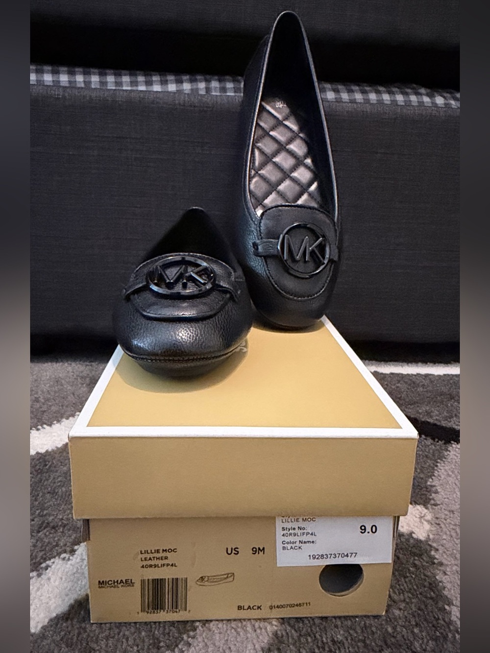 Michael Kors Lillie Moc Leather Loafers Black 9M — Brand New in Box